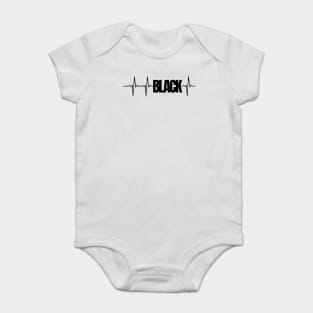 Black Heartbeat Baby Bodysuit